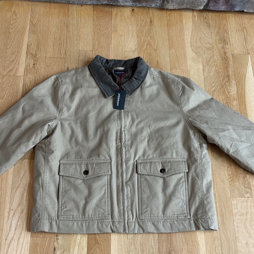NWT Men’s XL Jeremiah American Legacy Tan Canvas/Cotton Barn Coat Lined